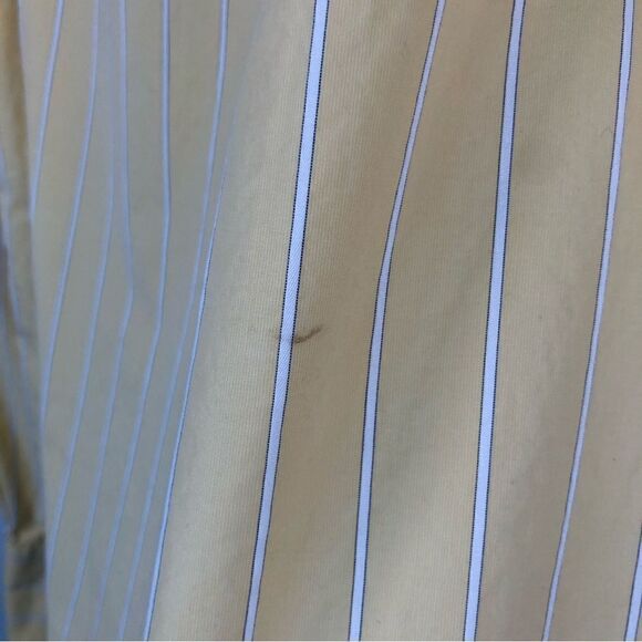 Abercrombie & Fitch Button Down Long Sleeve Shirt Yellow Muscle Fit XXL - Picture 10 of 10